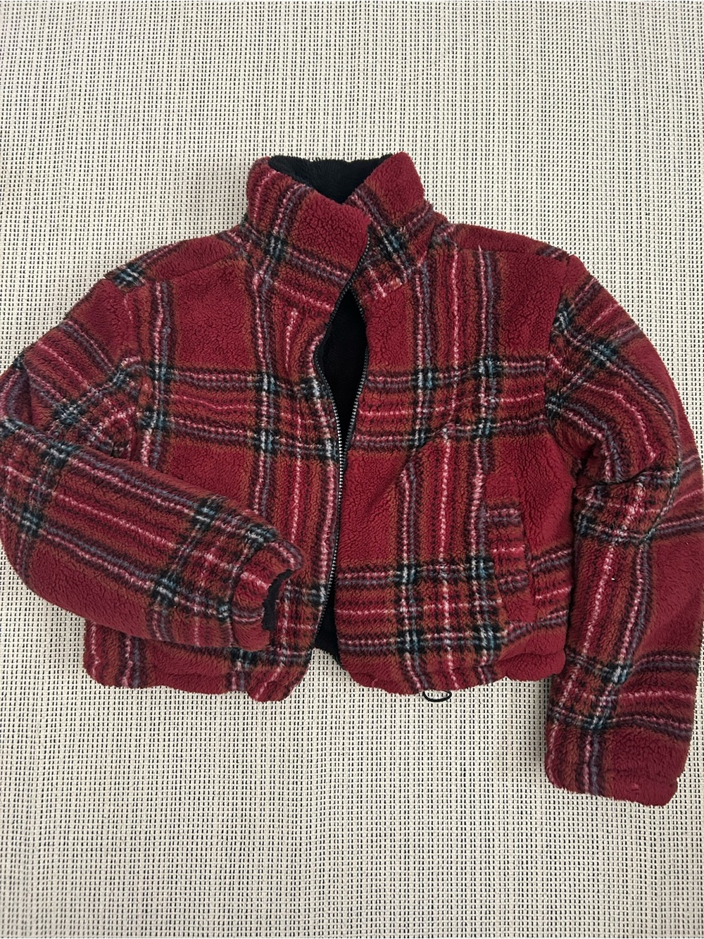 Nordstrom Red Plaid Bomber Jacket